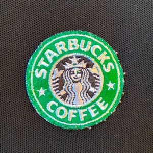 Starbucks Coffee ☕️ polo. Short sleeve/ size Large. Black in color
